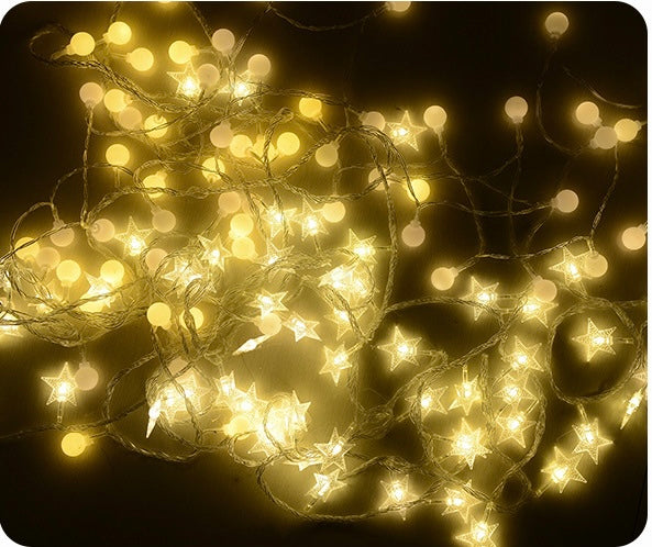 Luces lineal con estrella 100 fogos (5 metros)