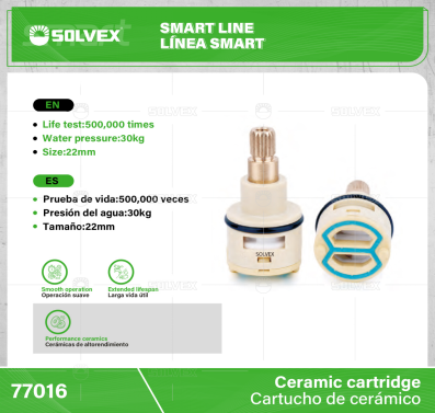 77016-(Caja master 1 CTN=100 SKU)-(MOQ 25 SKU)-Cartucho de cerámico
Derivador