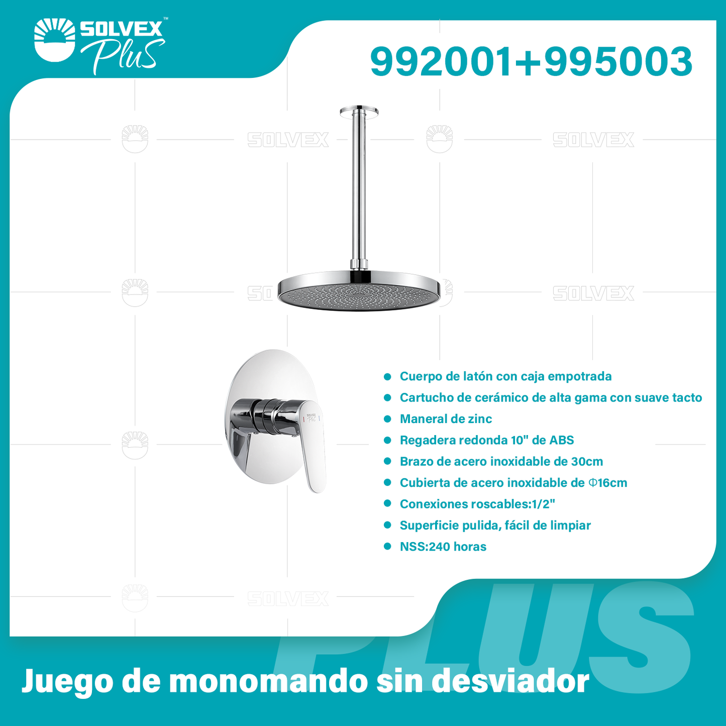992001+995003-(Caja master 1 CTN=6 SKU)-(MOQ 1 SKU)-Juego de monomando sin desviador
Cuerpo de latón con caja empotrada