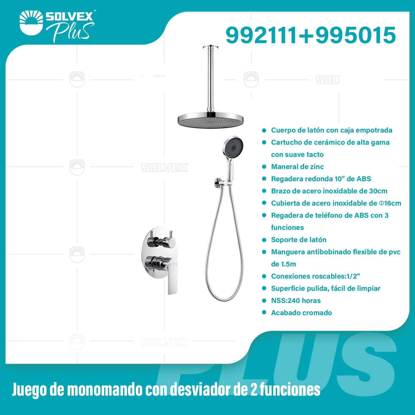 992111+995015-(Caja master 1 CTN=6 SKU)-(MOQ 1 SKU)-Juego de monomando con desviador de 2 funciones
Cuerpo de latón con caja empotrada