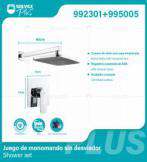992301+995005 (Caja master 6+6)(MOQ 1 pz/ caja+1 juego/ caja=1 juego) Juego de monomando sin desviador Shower set