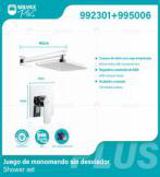 992301+995006 (Caja master 6+6)(MOQ 1 pz/ caja+1 juego/ caja=1 juego) Juego de monomando sin desviador Shower set