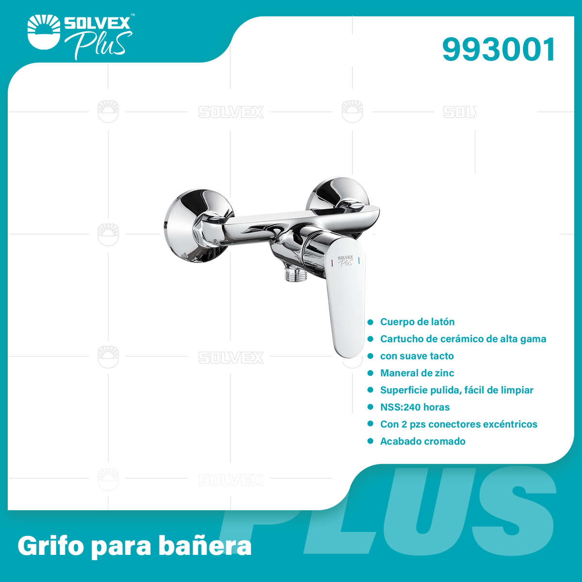 993001-(Caja master 1 CTN=6 SKU)-(MOQ 1 SKU)-Grifo para bañera
Cuerpo de latón