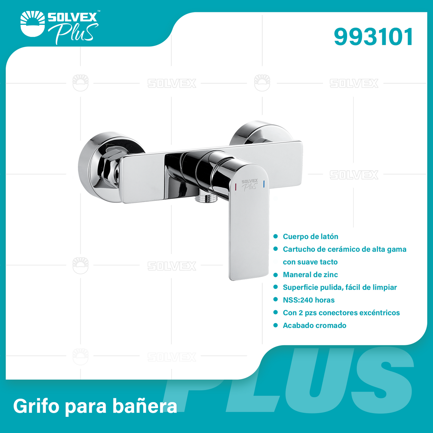 993101-(Caja master 1 CTN=6 SKU)-(MOQ 1 SKU)-Grifo para bañera
Cuerpo de latón