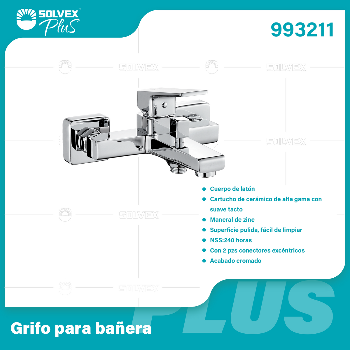 993211-(Caja master 1 CTN=6 SKU)-(MOQ 1 SKU)-Grifo para bañera
Cuerpo de latón