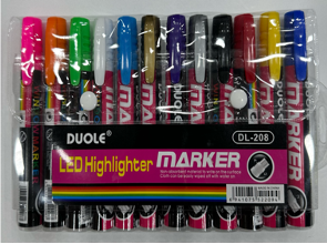 DL-208(Caja-100)PLUMON MULTIUSO 12 COLORES