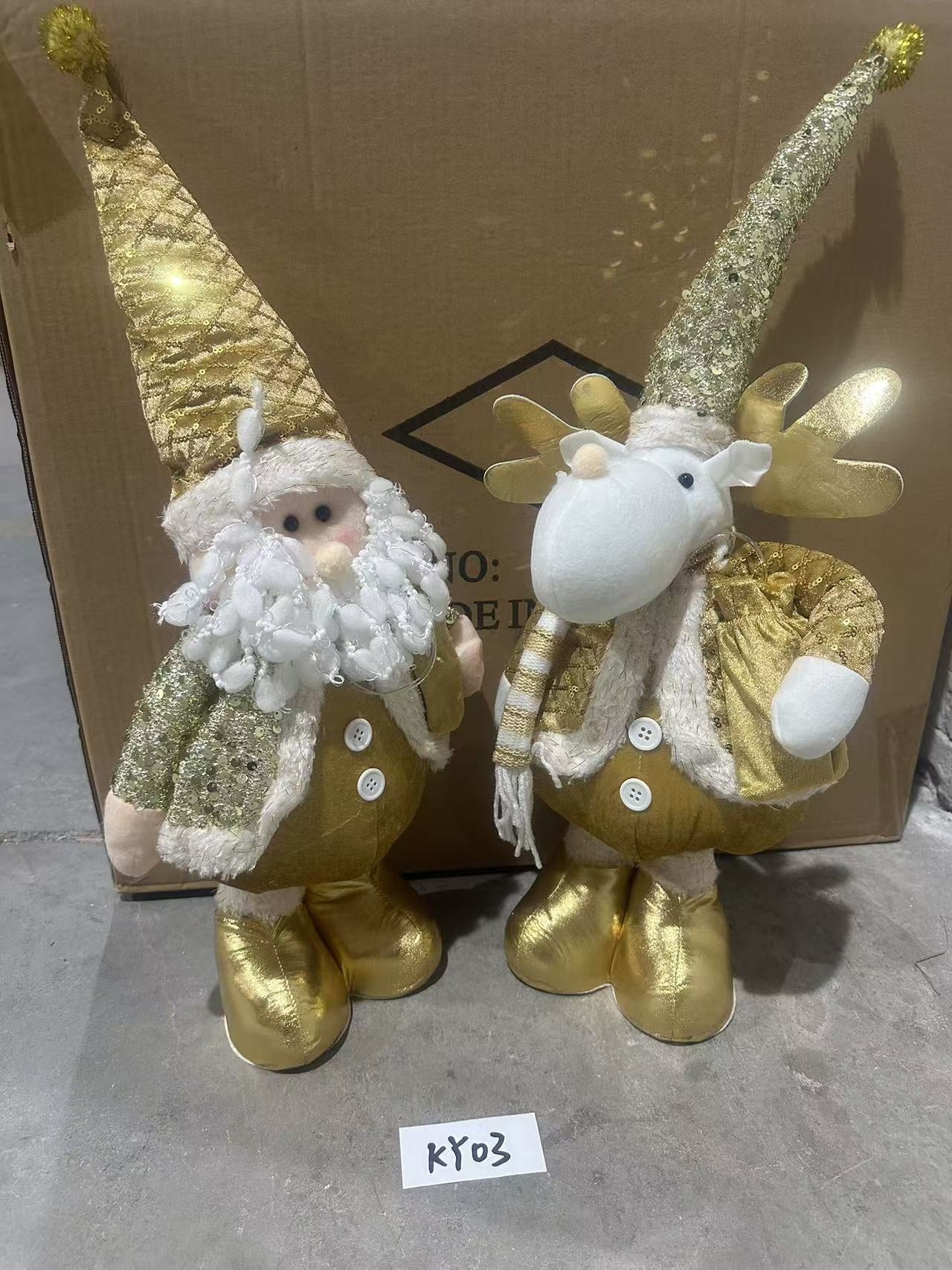 KY03 MUNECO TELESCÓPICA NAVIDAD 75cm LUZ Y MUSICA (72pcs/caja)