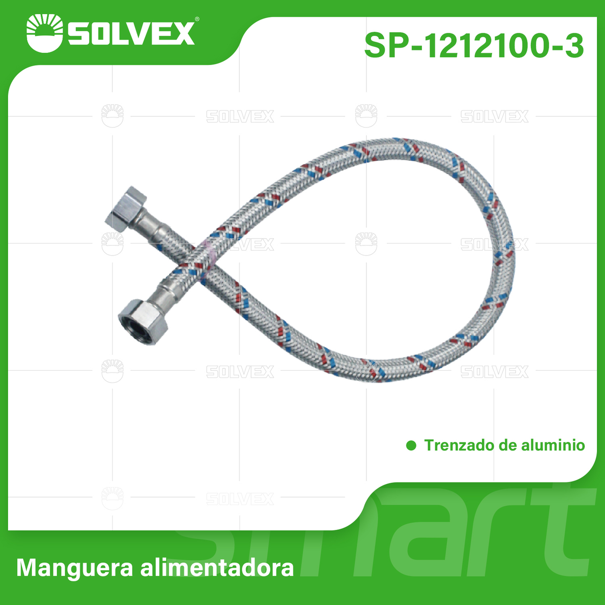 SA-1212100-3-(Caja master 1 CTN=100 SKU)-(MOQ 10 SKU)-Manguera flexibles trenzado aluminio
Trenzado de aluminio