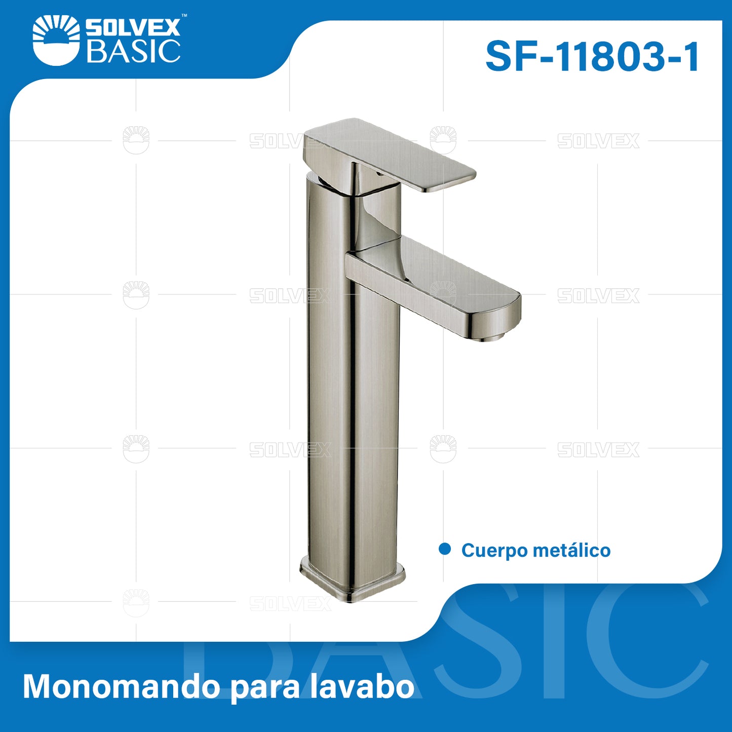 SF-11803-1-(Caja master 1 CTN=10 SKU)-(MOQ 1 SKU)-Monomando para lavabo
Cuerpo de acero inoxidable