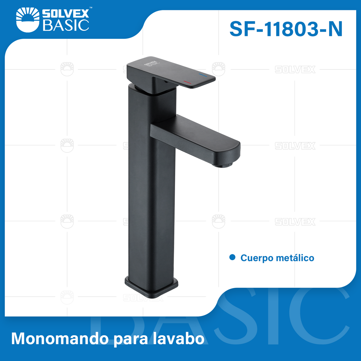 SF-11803-N-(Caja master 1 CTN=10 SKU)-(MOQ 1 SKU)-Monomando para lavabo
Cuerpo de acero inoxidable