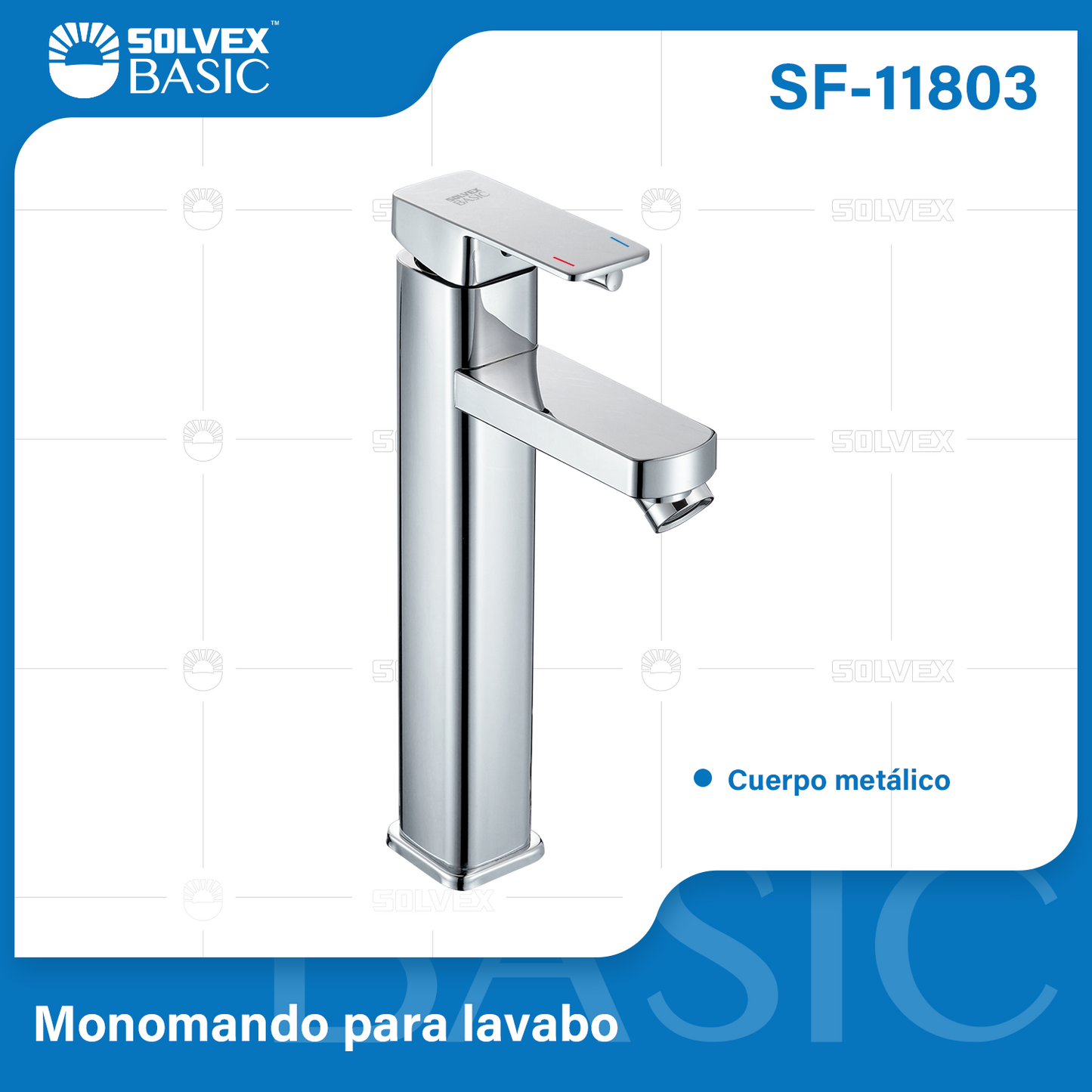 SF-11803-(Caja master 1 CTN=10 SKU)-(MOQ 1 SKU)-Monomando para lavabo
Cuerpo de acero inoxidable
