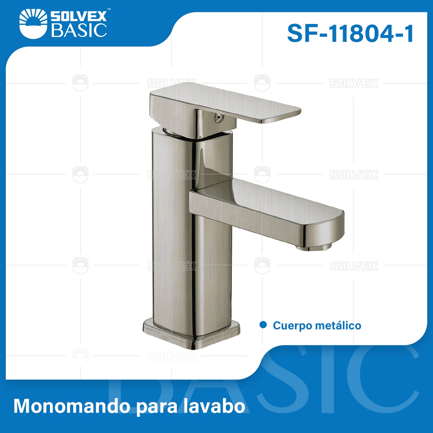 SF-11804-1-(Caja master 1 CTN=10 SKU)-(MOQ 1 SKU)-Monomando para lavabo
Cuerpo de acero inoxidable