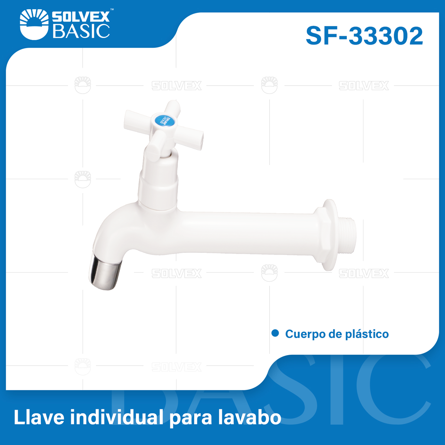 SF-33302 (Caja master 100)(MOQ 1 pz=1 bolsa) Llave individual para lavabo