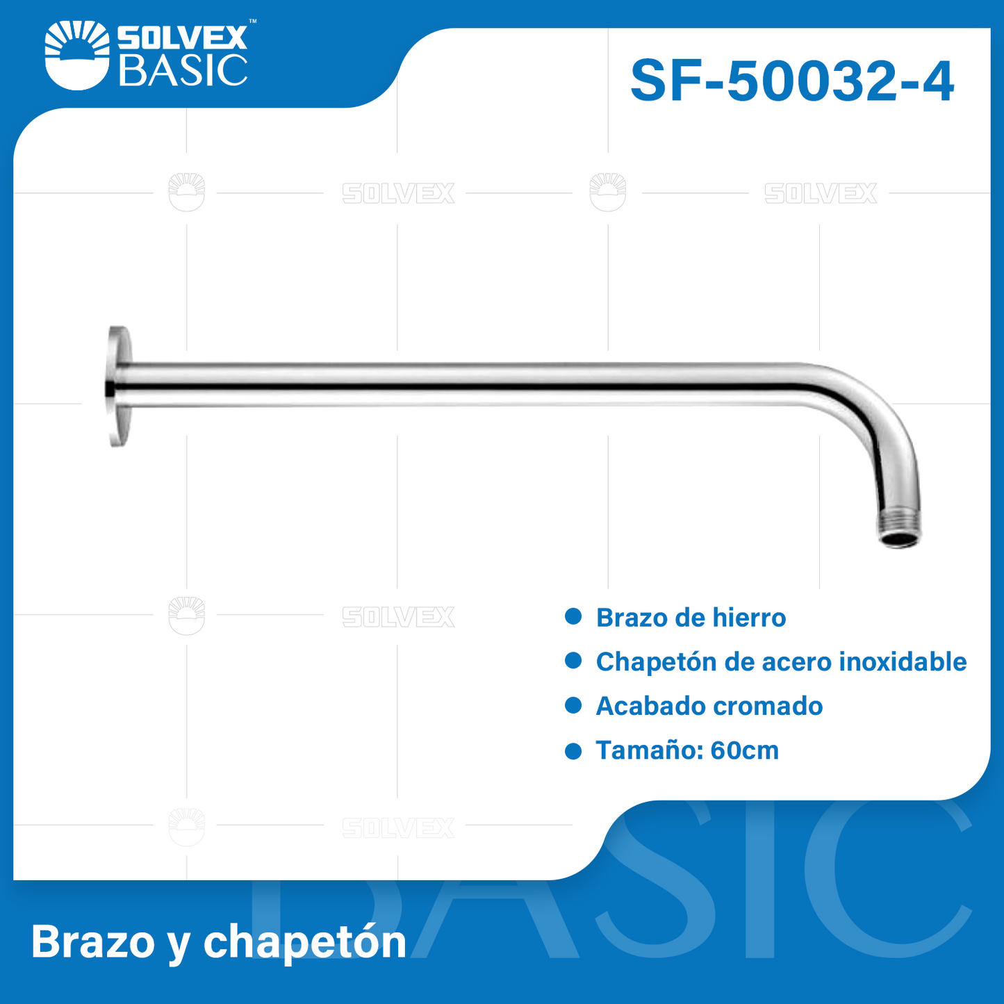 SF-50032-4-(Caja master 1 CTN=50 SKU)-(MOQ 1 SKU)-Brazo de ducha de metal
Brazo de metal