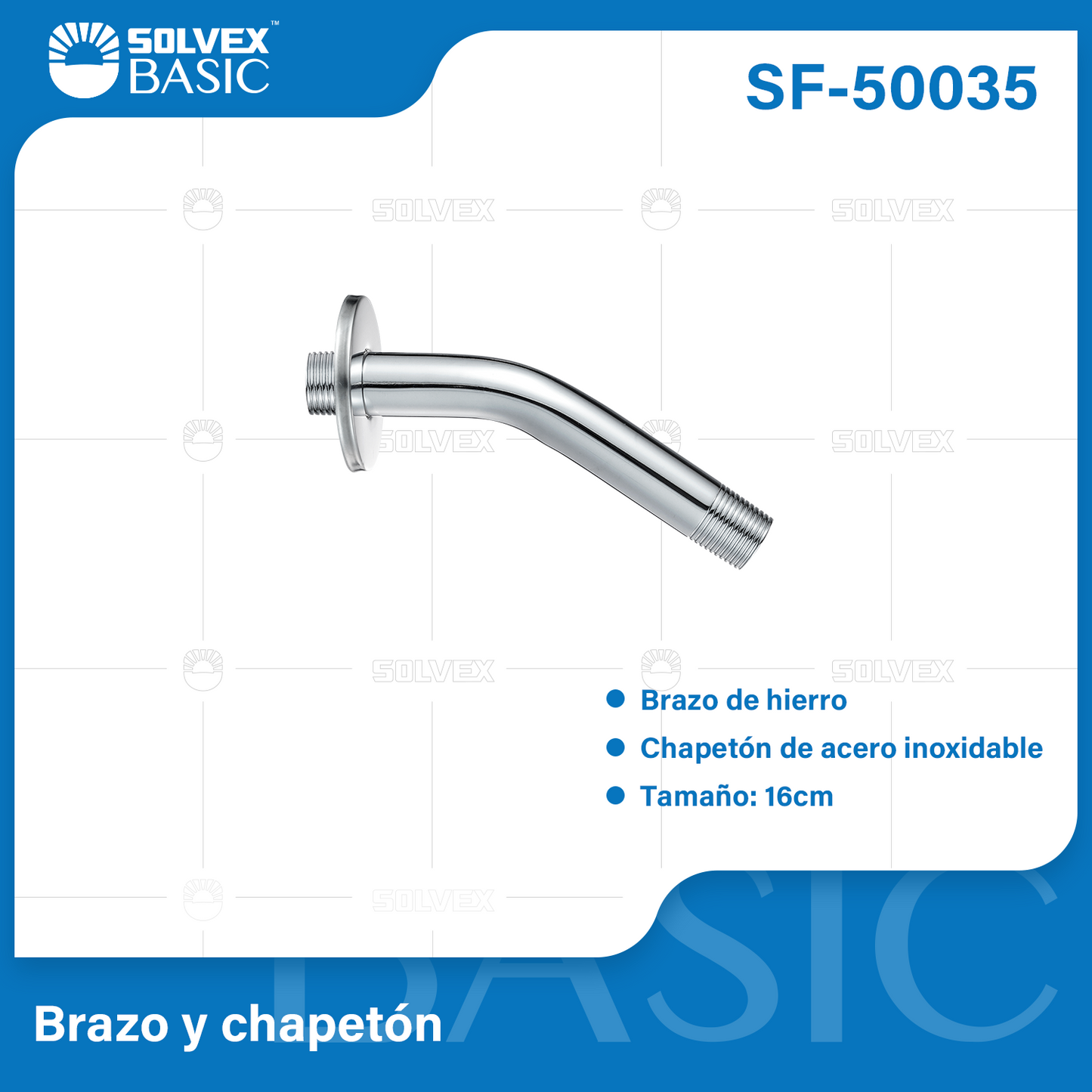 SF-50035-(Caja master 1 CTN=100 SKU)-(MOQ 1 SKU)-Brazo de ducha de metal
Brazo de metal