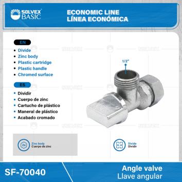 SF-70040-(Caja master 1 CTN=200 SKU)-(MOQ 20 SKU)-Llave de retención ángular 1/2" x 1/2"
Dividir