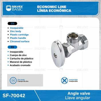 SF-70042-(Caja master 1 CTN=200 SKU)-(MOQ 20 SKU)-Llave de retención ángular 1/2" x 1/2"
Inseparable