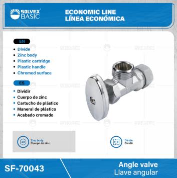 SF-70043-(Caja master 1 CTN=200 SKU)-(MOQ 20 SKU)-Llave de retención ángular 1/2" x 1/2"
Dividir