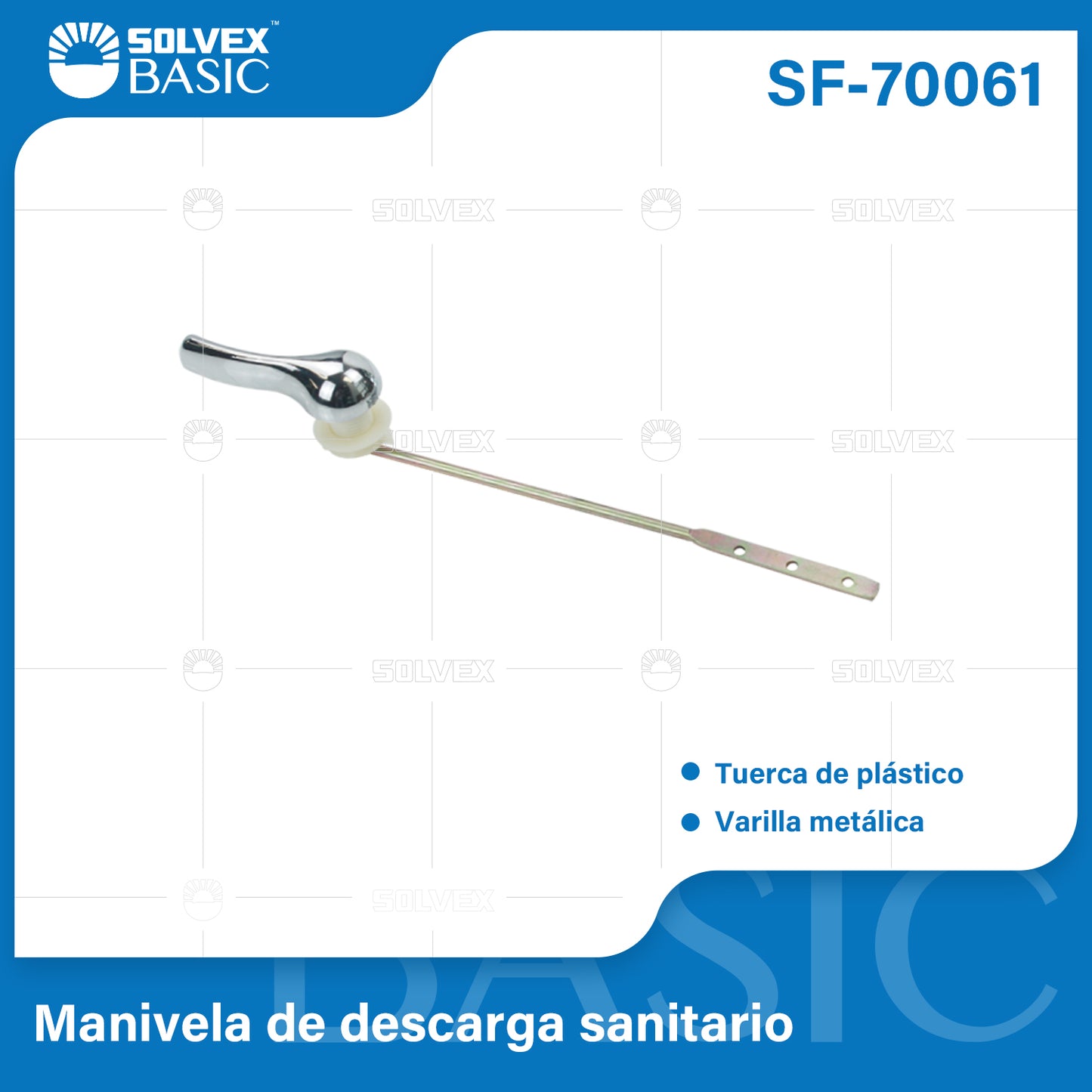 SF-70061-(Caja master 1 CTN=200 SKU)-(MOQ 10 SKU)-Manivela de descarga sanitario
Tuerca de plástico