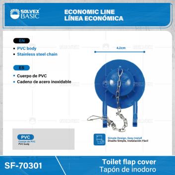 SF-70301-(Caja master 1 CTN=150 SKU)-(MOQ 1 SKU)-Tapón de inodoro
Cuerpo de PVC