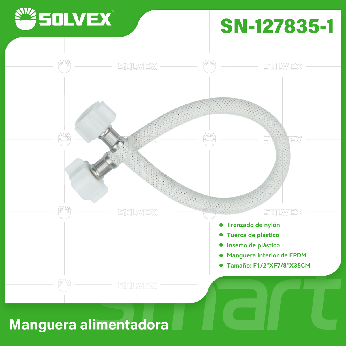 SN-127835-1-(Caja master 1 CTN=200 SKU)-(MOQ 10 SKU)-Manguera flexibles trenzado nylon
Trenzado de nylón