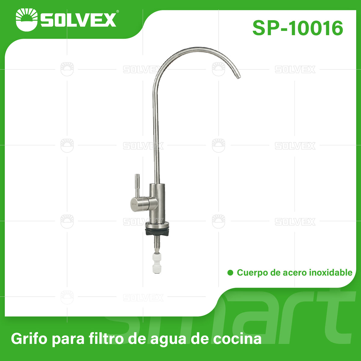 SP-10016-(Caja master 1 CTN=10 SKU)-(MOQ 1 SKU)-Grifo para filtro de agua de cocina
Cuerpo,cuello y maneral de acero inoxidable