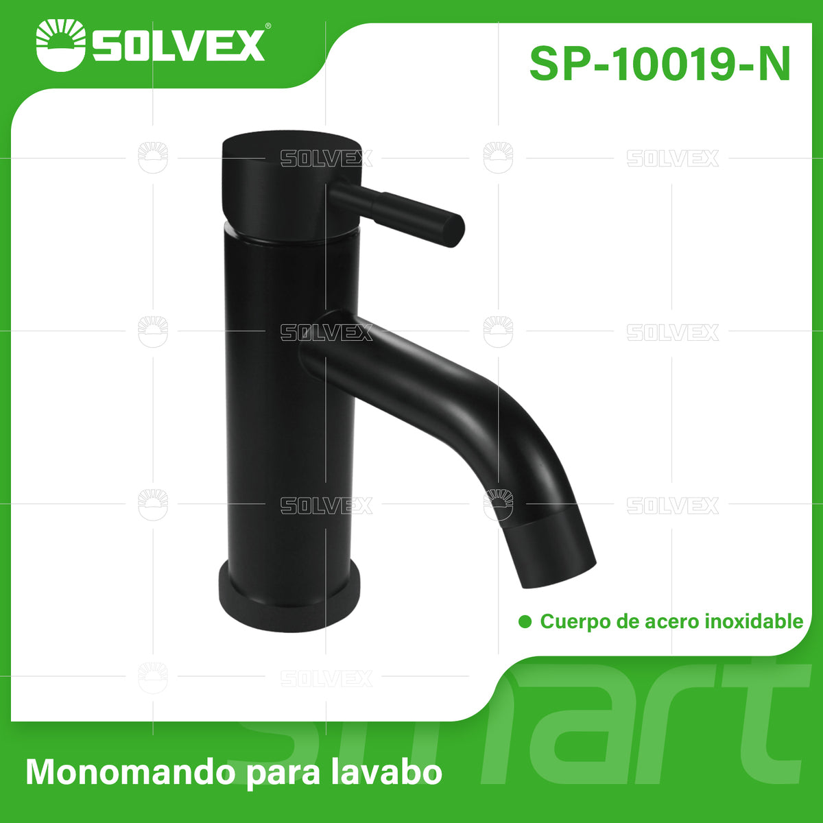 SP-10019-N-(Caja master 1 CTN=10 SKU)-(MOQ 1 SKU)-Monomando para lavabo
Cuerpo,cuello y maneral de acero inoxidable
