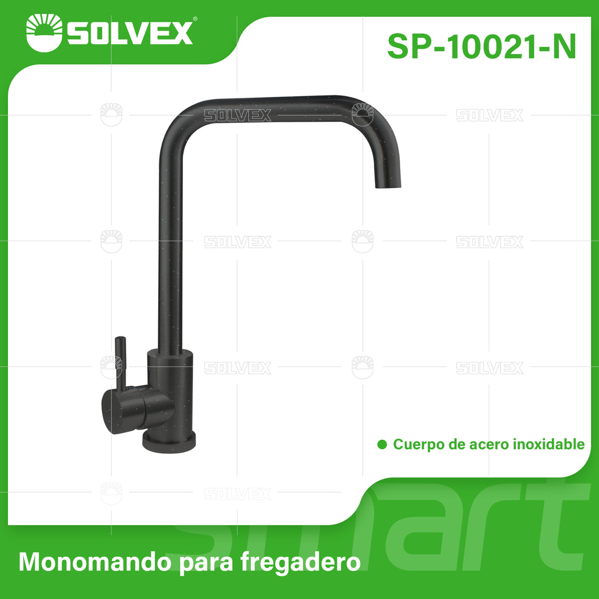 SP-10021-N-(Caja master 1 CTN=6 SKU)-(MOQ 1 SKU)-Monomando para fregadero
Cuerpo,cuello y maneral de acero inoxidable