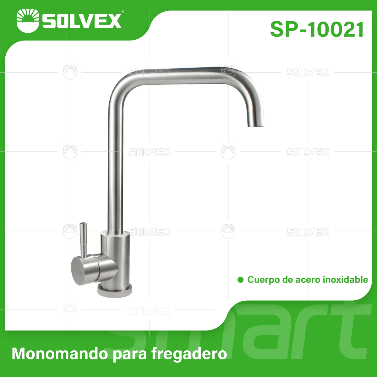 SP-10021-(Caja master 1 CTN=6 SKU)-(MOQ 1 SKU)-Monomando para fregadero
Cuerpo,cuello y maneral de acero inoxidable