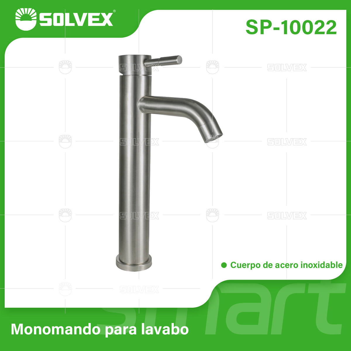 SP-10022-(Caja master 1 CTN=10 SKU)-(MOQ 1 SKU)-Monomando para lavabo
Cuerpo,cuello y maneral de acero inoxidable