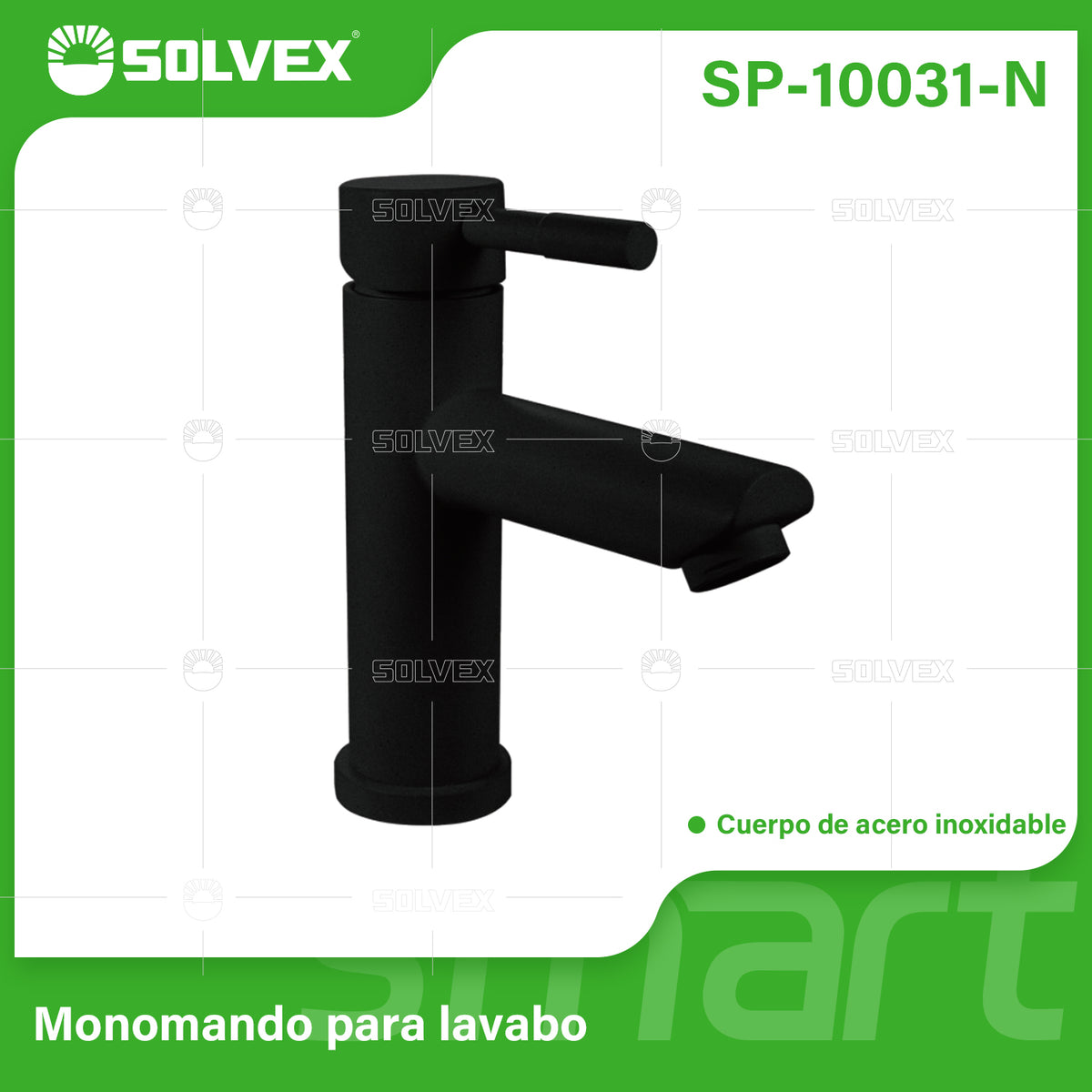 SP-10031-N-(Caja master 1 CTN=10 SKU)-(MOQ 1 SKU)-Monomando para lavabo
Cuerpo,cuello y maneral de acero inoxidable