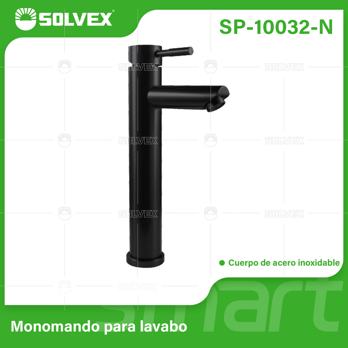 SP-10032-N-(Caja master 1 CTN=10 SKU)-(MOQ 1 SKU)-Monomando para lavabo
Cuerpo,cuello y maneral de acero inoxidable