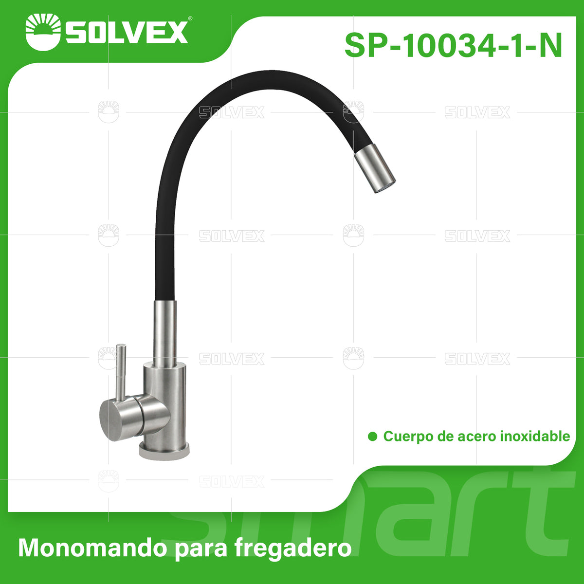 SP-10034-1-N-(Caja master 1 CTN=10 SKU)-(MOQ 1 SKU)-Monomando para fregadero
Cuerpo de acero inoxidable