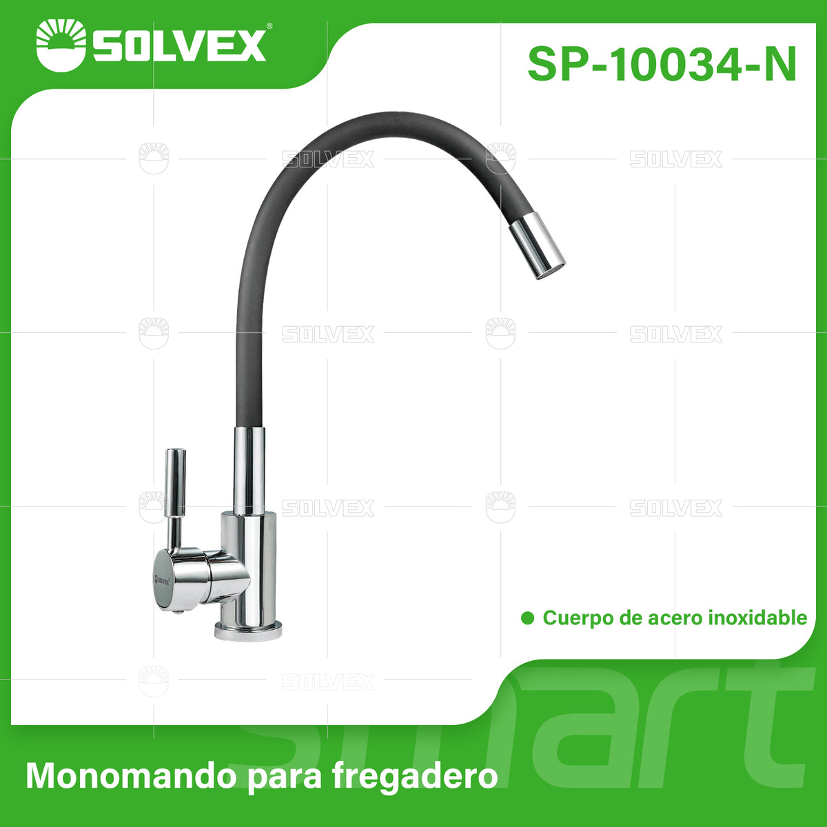 SP-10034-N-(Caja master 1 CTN=10 SKU)-(MOQ 1 SKU)-Monomando para fregadero
Cuerpo de acero inoxidable