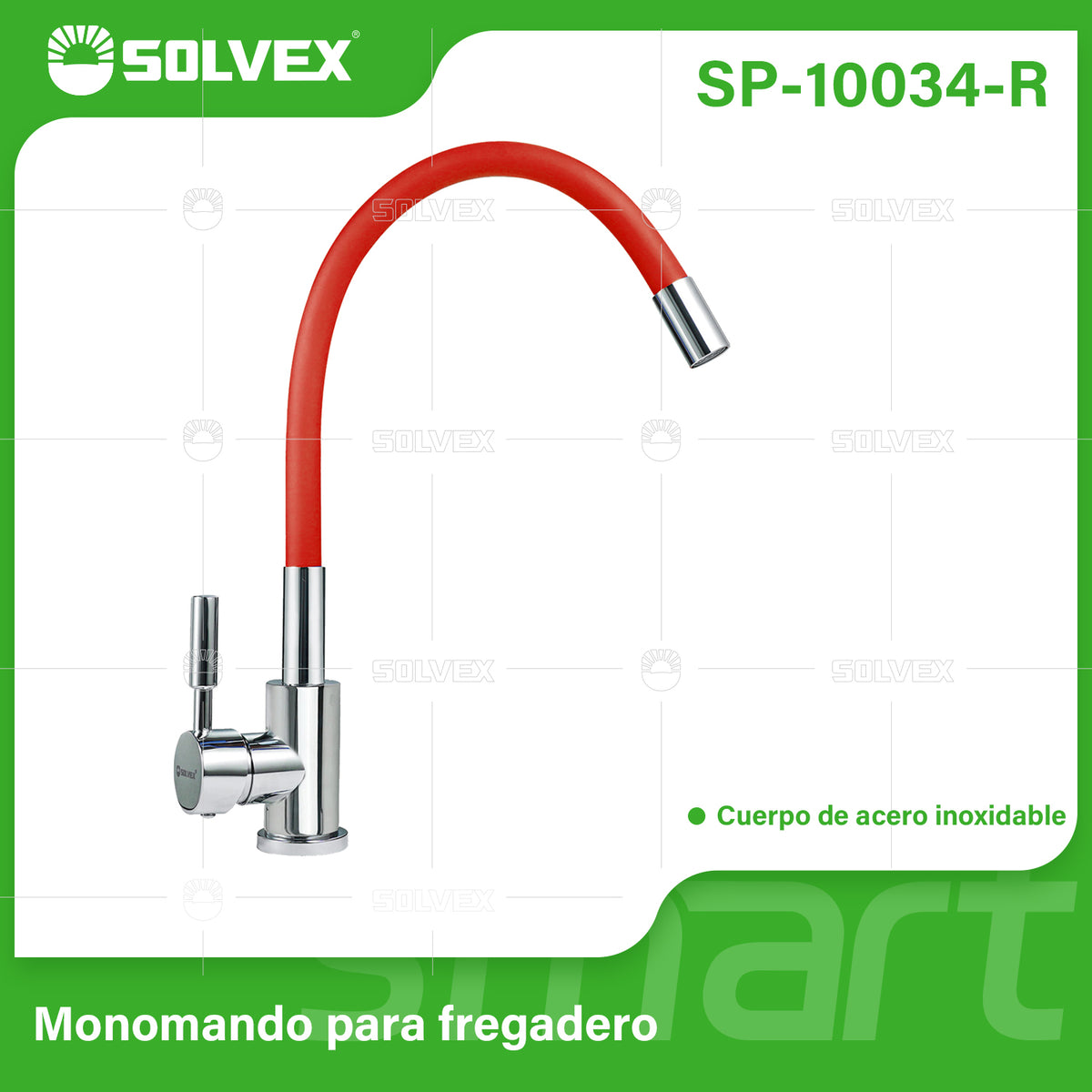 SP-10034-1-R-(Caja master 1 CTN=10 SKU)-(MOQ 1 SKU)-Monomando para fregadero
Cuerpo de acero inoxidable
