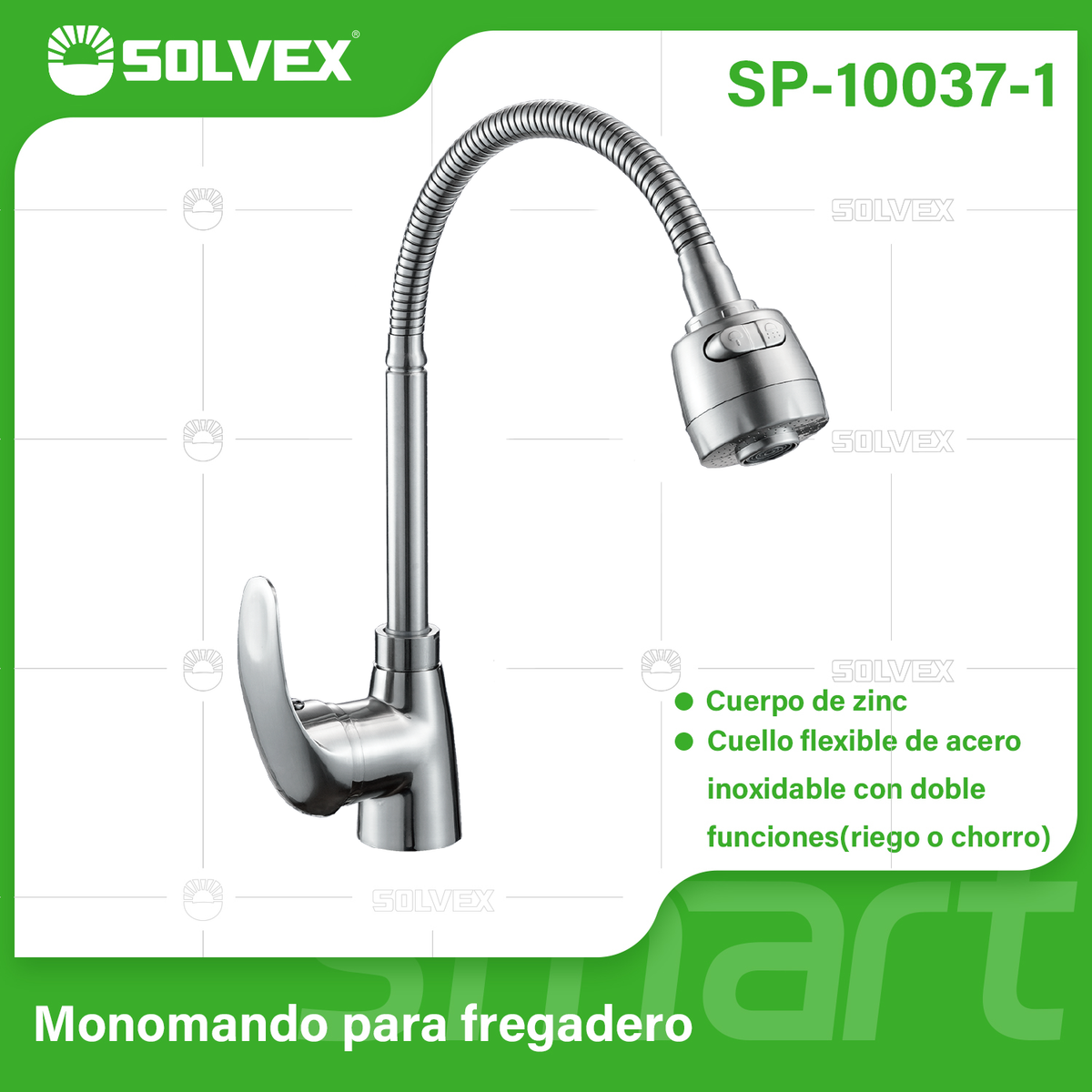 SP-10037-1-(Caja master 1 CTN=10 SKU)-(MOQ 1 SKU)-Monomando para fregadero
Cuerpo de zinc