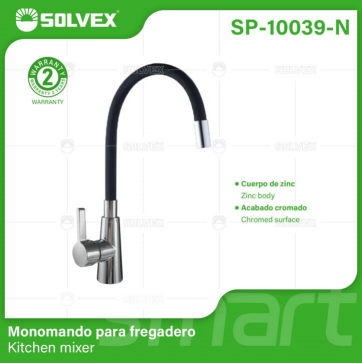 Liquidación SP-10039-N (Caja master 10)(MOQ 1 pz=1 caja) Monomando para fregadero kitchen mixer