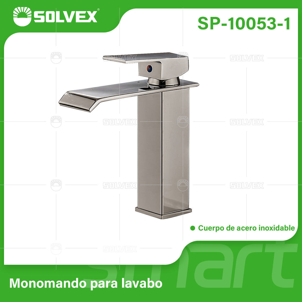 SP-10053-1-(Caja master 1 CTN=10 SKU)-(MOQ 1 SKU)-Monomando para lavabo
Cuerpo,cuello y maneral de acero inoxidable