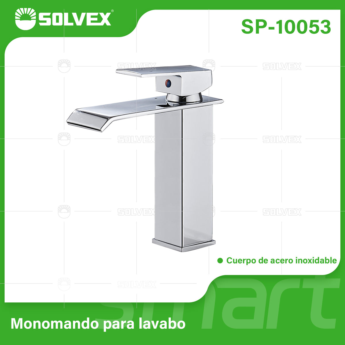 SP-10053-(Caja master 1 CTN=10 SKU)-(MOQ 1 SKU)-Monomando para lavabo
Cuerpo y cuello de acero inoxidable