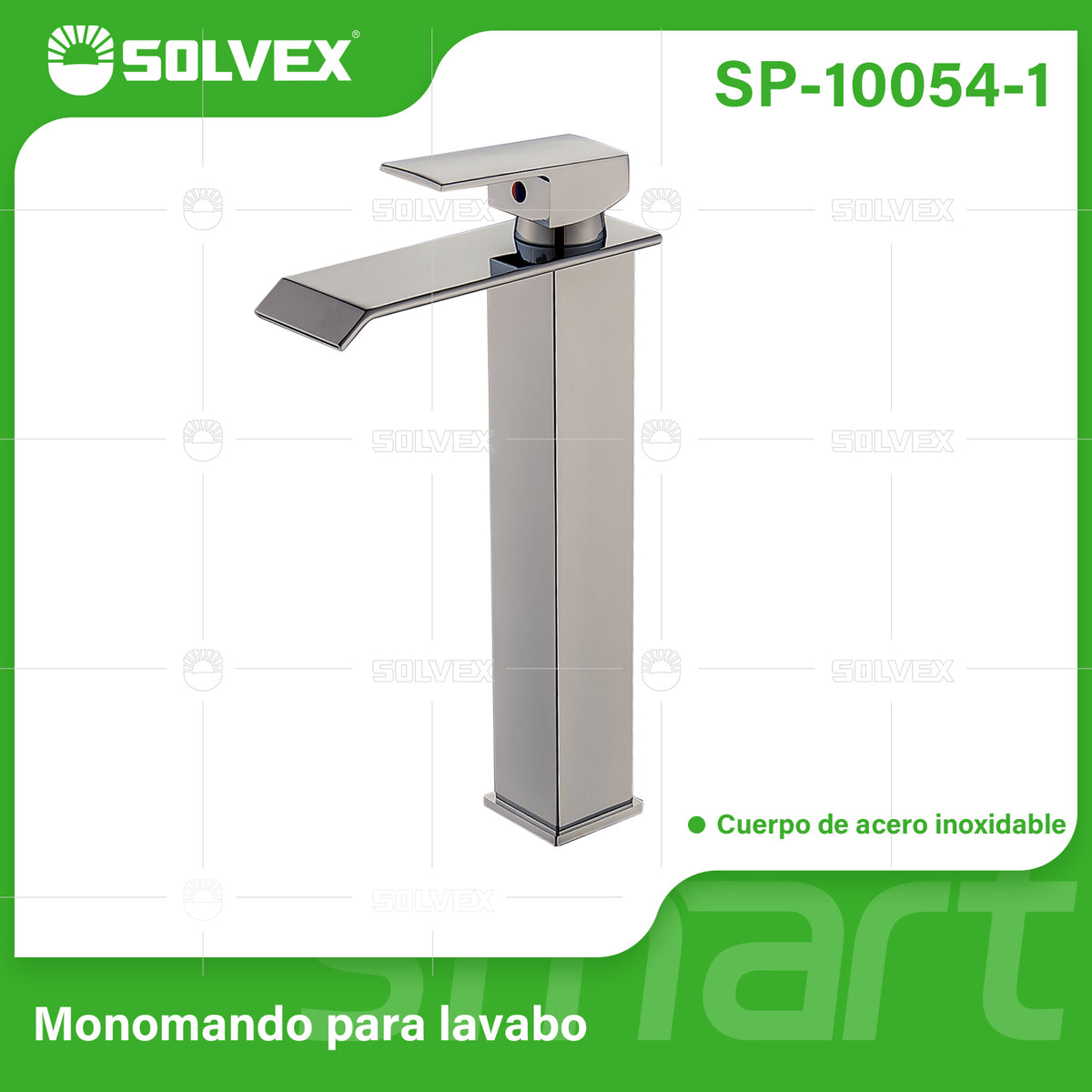 SP-10054-1-(Caja master 1 CTN=10 SKU)-(MOQ 1 SKU)-Monomando para lavabo
Cuerpo,cuello y maneral de acero inoxidable