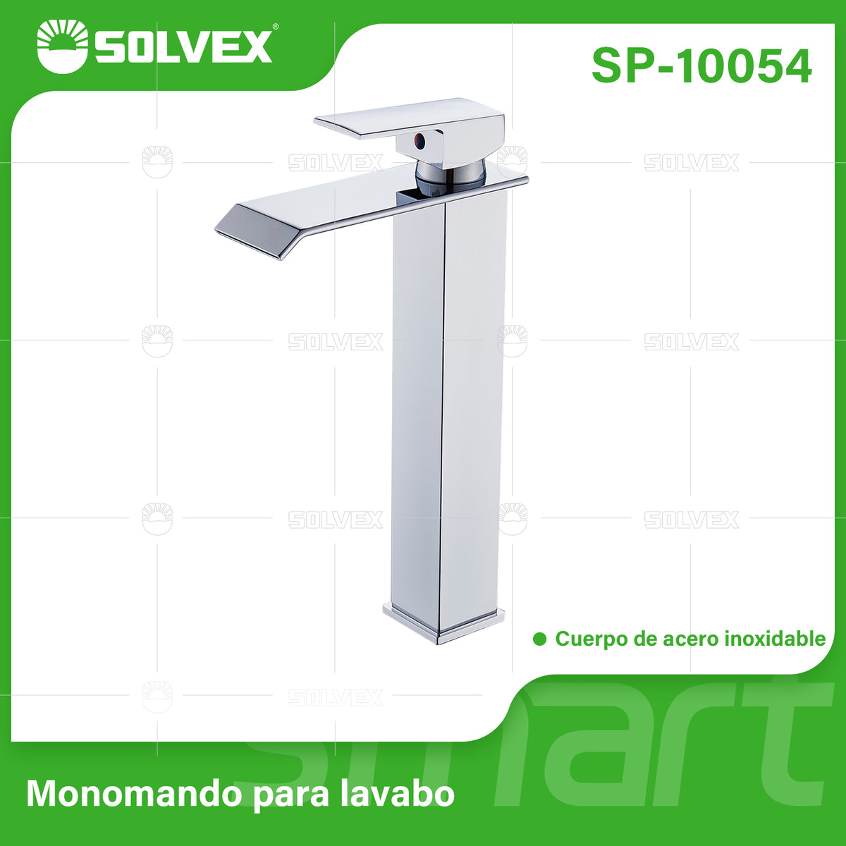 SP-10054-(Caja master 1 CTN=10 SKU)-(MOQ 1 SKU)-Monomando para lavabo
Cuerpo y cuello de acero inoxidable