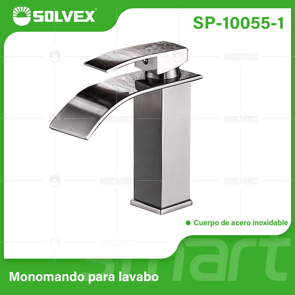 SP-10055-1-(Caja master 1 CTN=10 SKU)-(MOQ 1 SKU)-Monomando para lavabo
Cuerpo,cuello y maneral de acero inoxidable