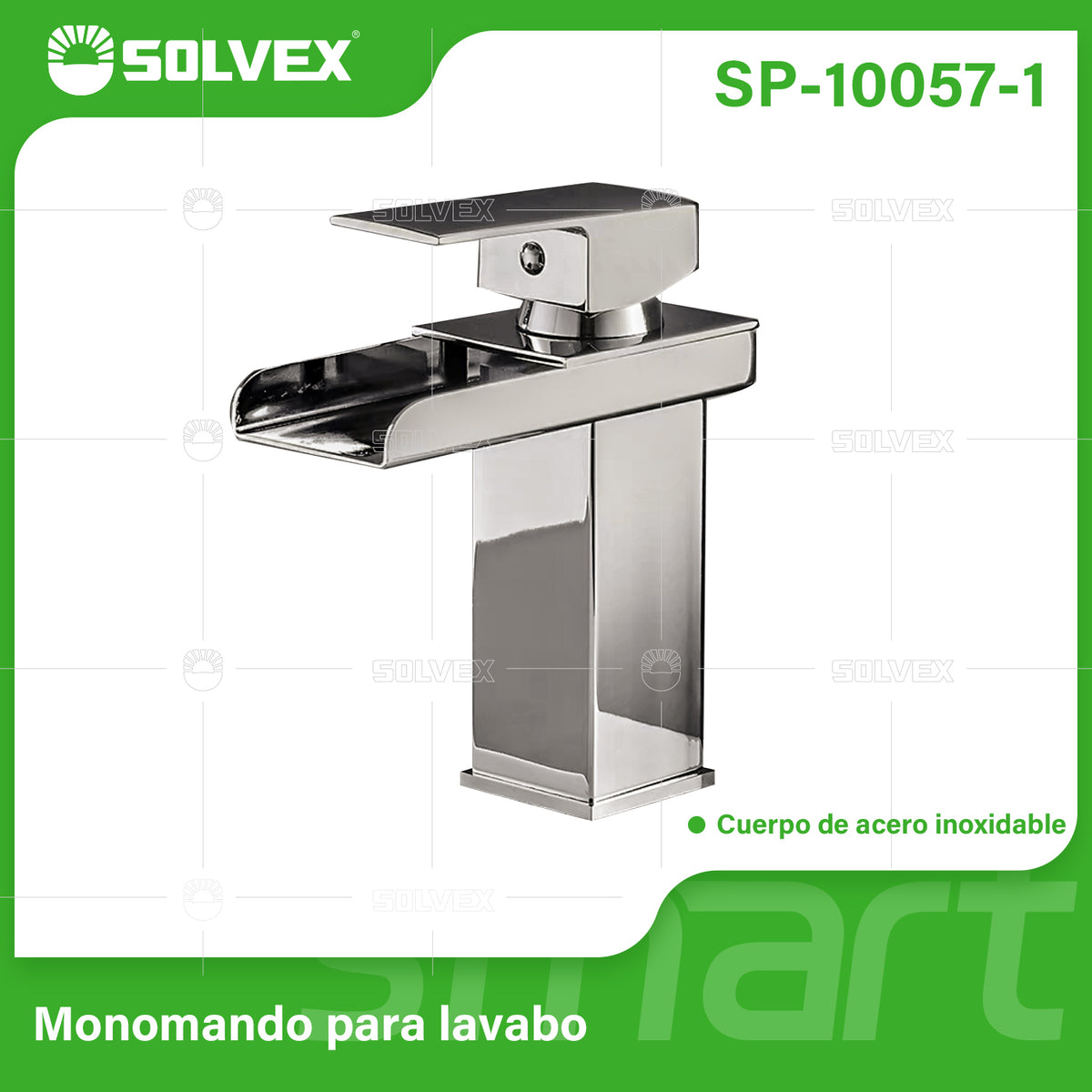 SP-10057-1-(Caja master 1 CTN=10 SKU)-(MOQ 1 SKU)-Monomando para lavabo
Cuerpo,cuello y maneral de acero inoxidable