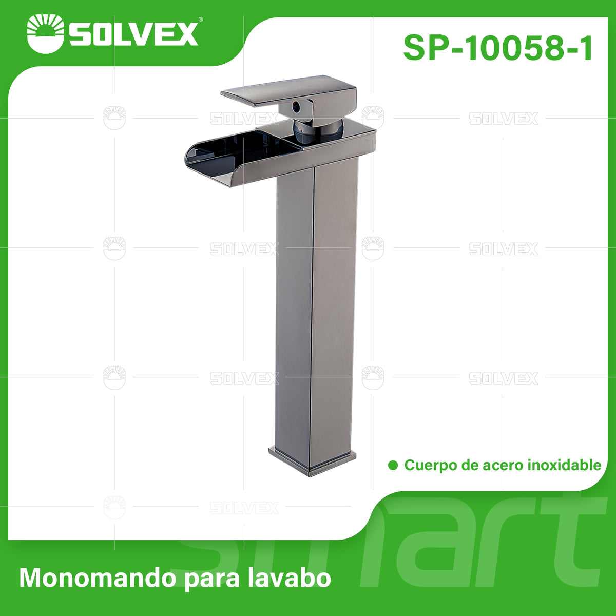 SP-10058-1-(Caja master 1 CTN=10 SKU)-(MOQ 1 SKU)-Monomando para lavabo
Cuerpo,cuello y maneral de acero inoxidable
