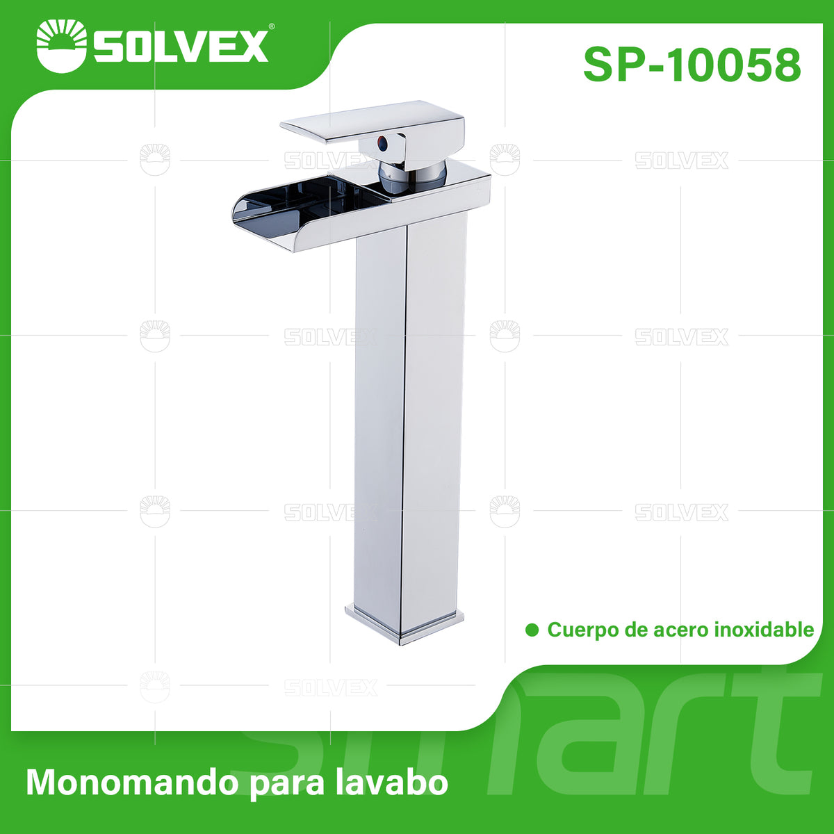 SP-10058-(Caja master 1 CTN=10 SKU)-(MOQ 1 SKU)-Monomando para lavabo
Cuerpo y cuello de acero inoxidable