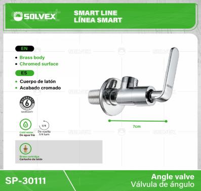 SP-30111-(Caja master 1 CTN=100 SKU)-(MOQ 1 SKU)-Válvula de ángulo
Cuerpo de latón