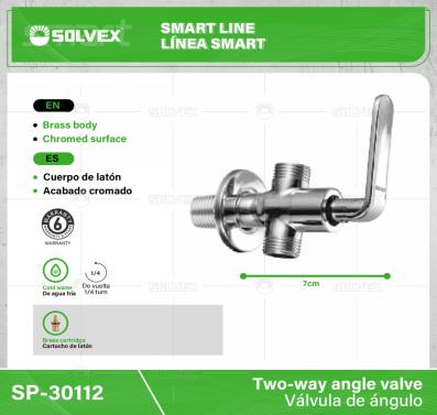 SP-30112-(Caja master 1 CTN=100 SKU)-(MOQ 1 SKU)-Válvula de ángulo
Cuerpo de latón