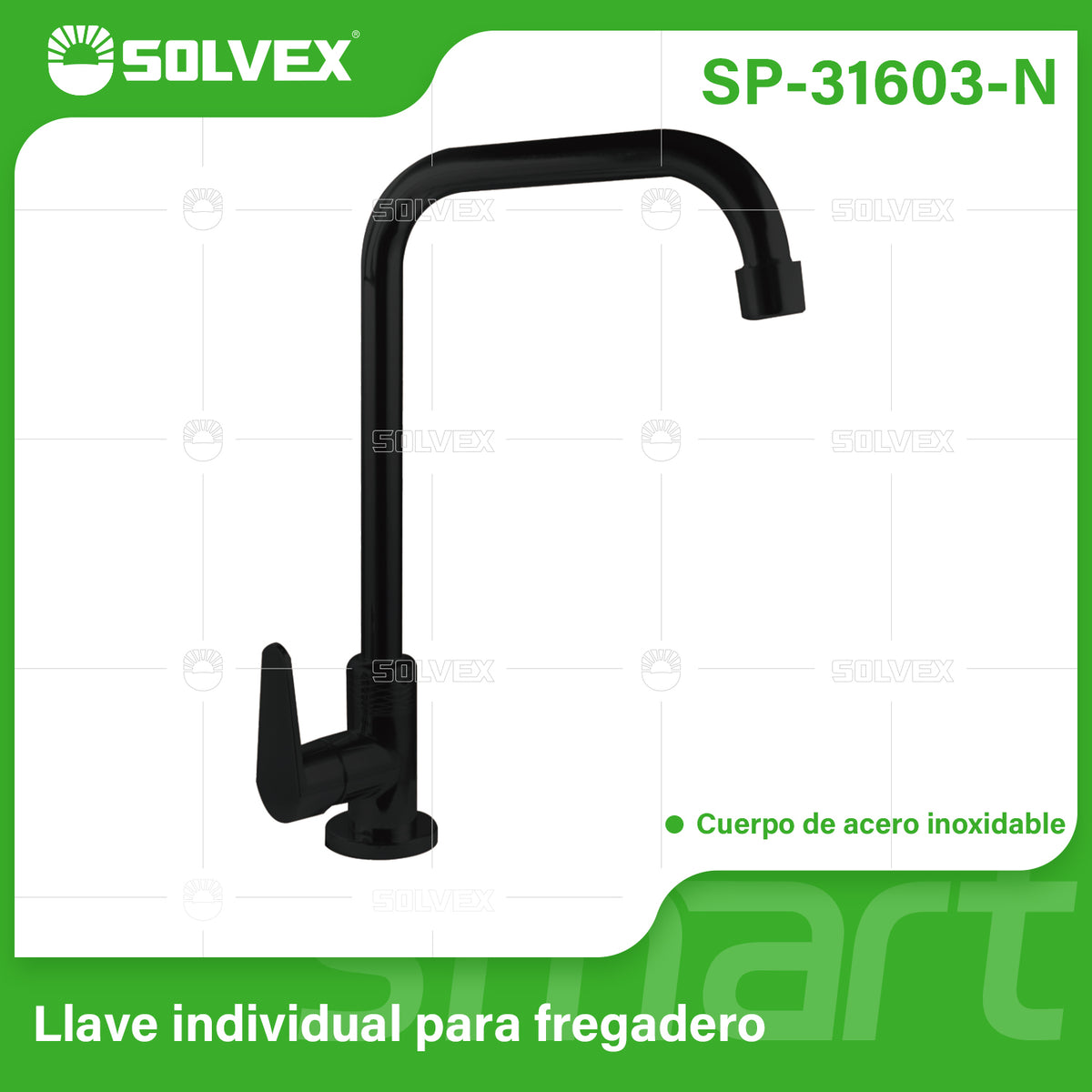 SP-31603-N-(Caja master 1 CTN=10 SKU)-(MOQ 1 SKU)-Llave individual para fregadero
Cuerpo,cuello y maneral de acero inoxidable