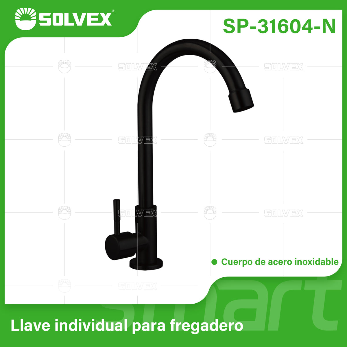 SP-31604-N-(Caja master 1 CTN=20 SKU)-(MOQ 1 SKU)-Llave individual para fregadero
Cuerpo,cuello y maneral de acero inoxidable