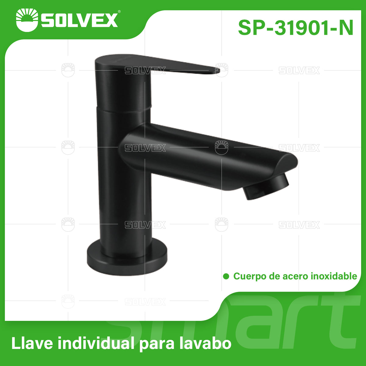 SP-31901-N-(Caja master 1 CTN=30 SKU)-(MOQ 1 SKU)-Llave individual para lavabo
Cuerpo y maneral de acero inoxidable